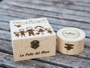 Cajas de madera personalizadas con grabado láser, diferente medidas.