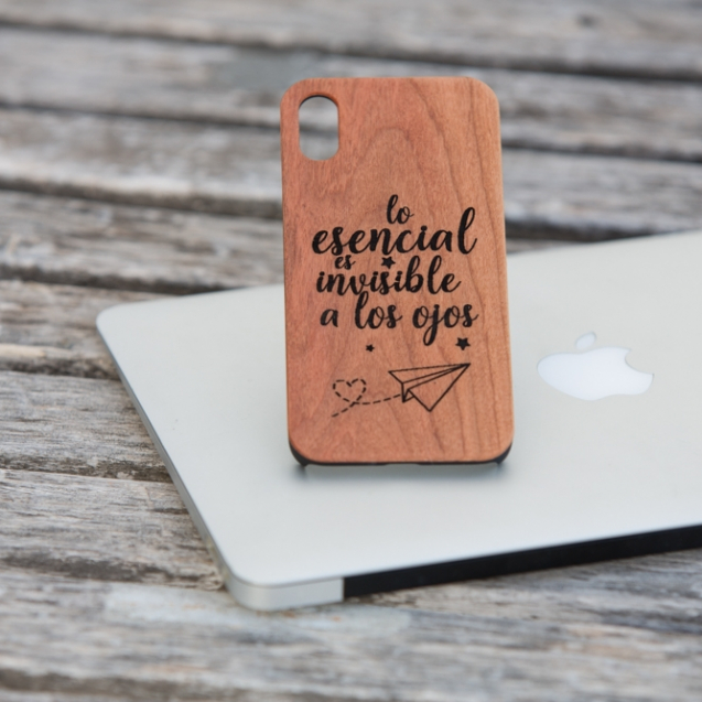 Funda de madera para Samsung personalizada con grabado laser. Samsung s7 s8 s9 s10
