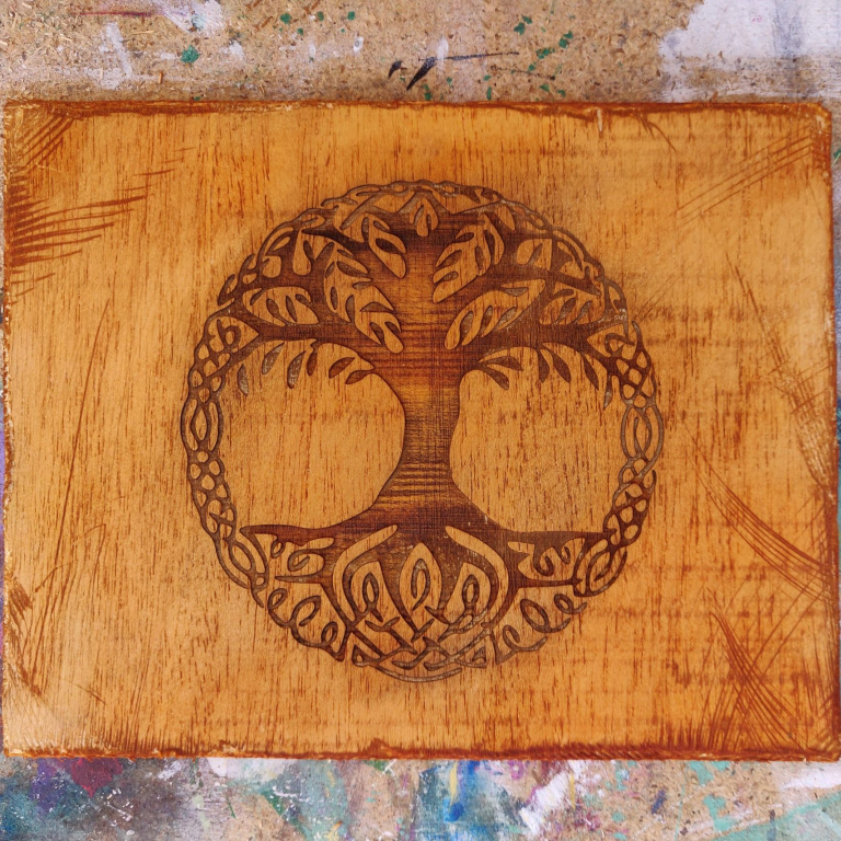 Arbol de la vida - decoracion natural en madera - cuadro artesanal