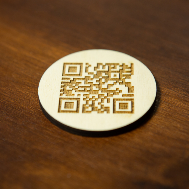 Signo QR menú digital redondo carta restaurante bar cafeteria personalizado