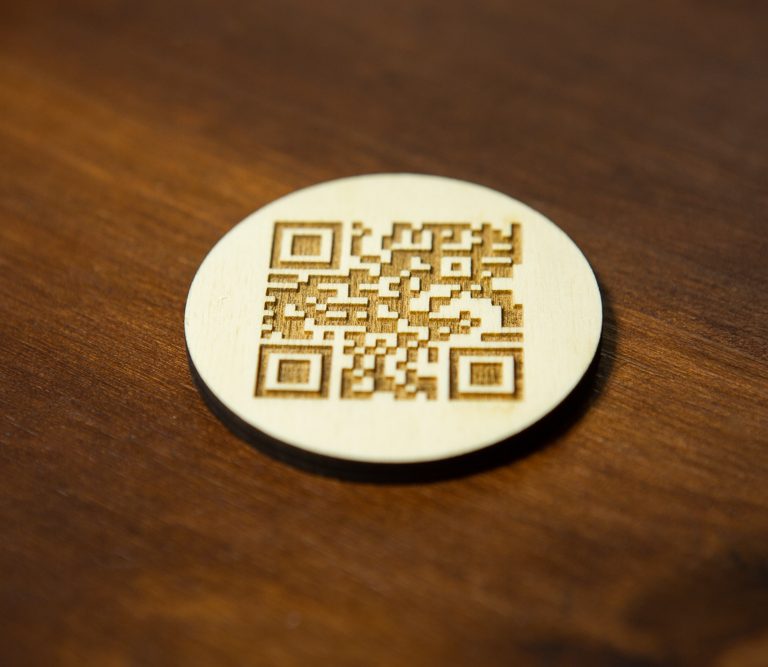 Signo QR menú digital redondo carta restaurante bar cafeteria personalizado