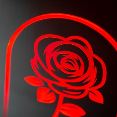 Rosa de Sant Jordi Lampara Led iluminación RGB