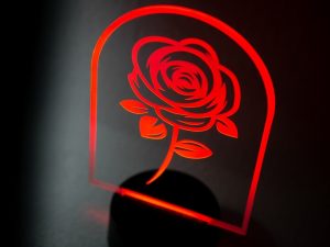 Rosa de Sant Jordi Lampara Led iluminación RGB