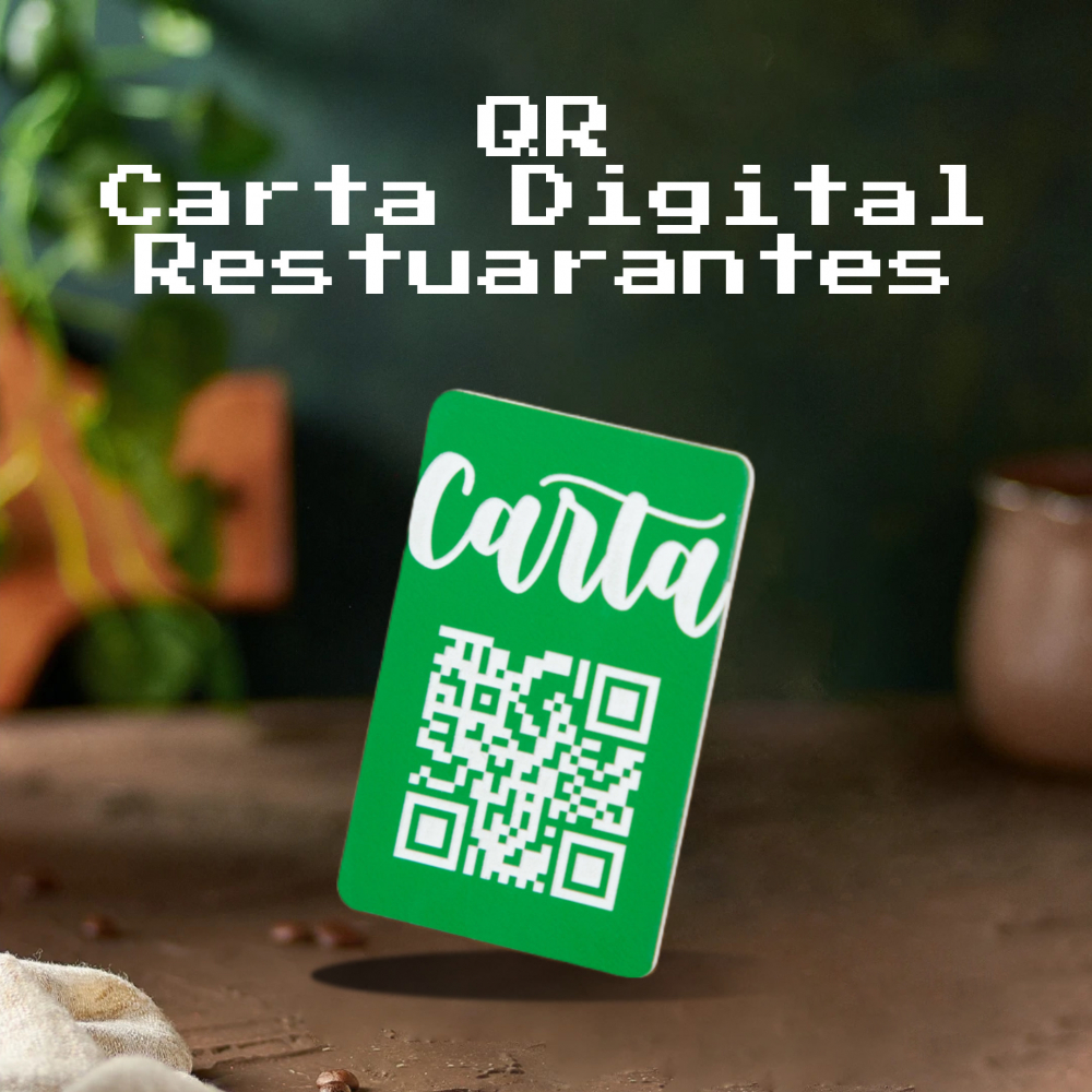 Señal QR de menú digital forma personalizada con Letras, logos, colores de marca.