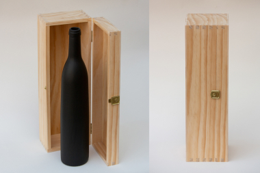 Caja estuche de madera botella de vino Grabada a medida