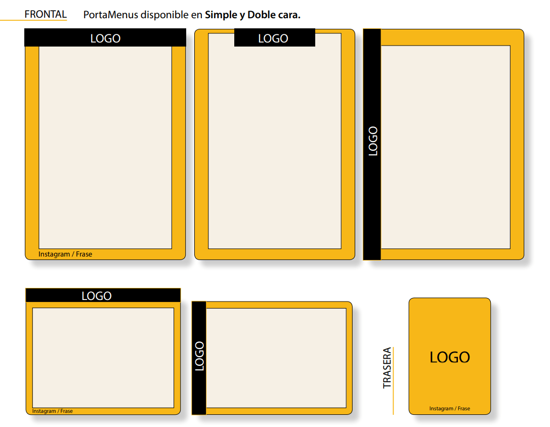 portamenus portacartas restaurante carta madera personalizados logo a4 a5
