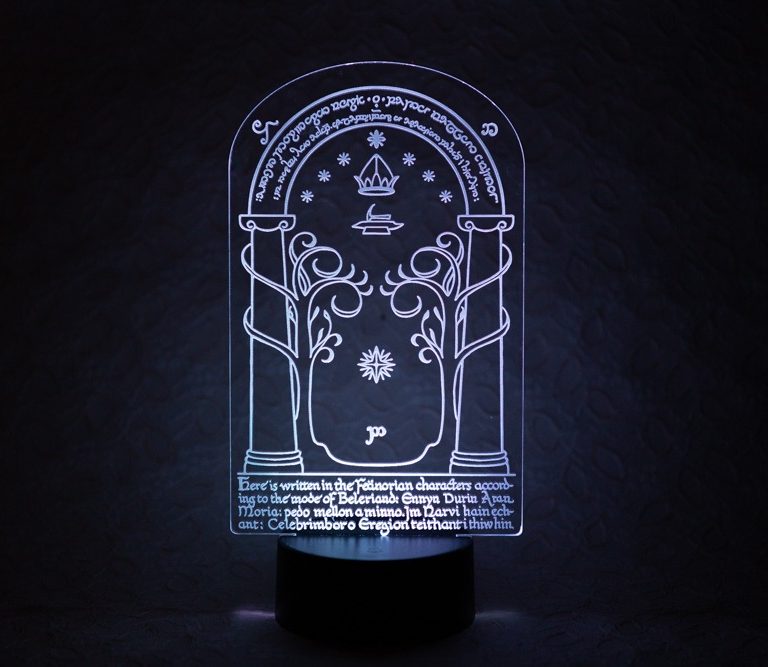 Lampara led Rgb de las puertas de Durin de Moria.