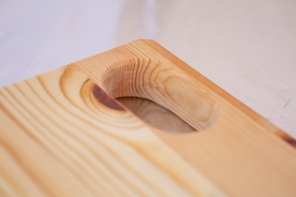 Tabla de corte para cocinas de madera grabadas a láser