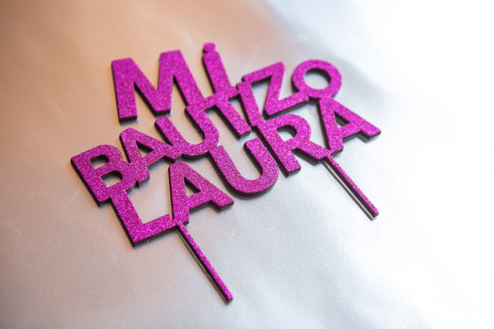 Toppers de tarta infantiles personalizados Cumpleaños Bautizo – Goma purpurina
